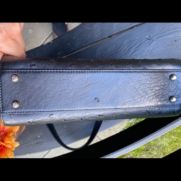 Ostrich Leather Shoulder Bag - Picture 5 of 8